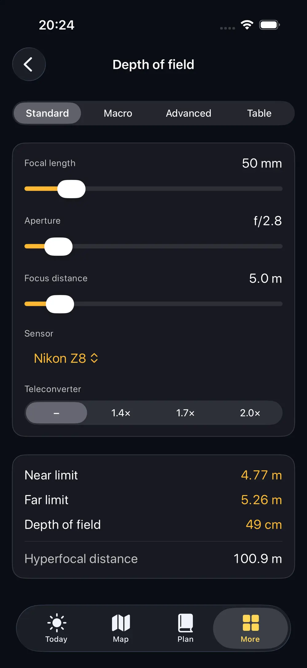 Calculator Toolbox — Every field calc a photographer reaches for, in one place.